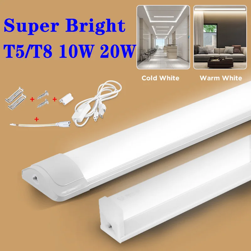 Led 220V Ống Đèn Phòng Dải Đèn Ốp Trần Đèn Tuýp Đèn Cho Nhà Phòng Ngủ Tủ Bếp Chiếu Sáng Trong Nhà Đèn 110V Ống