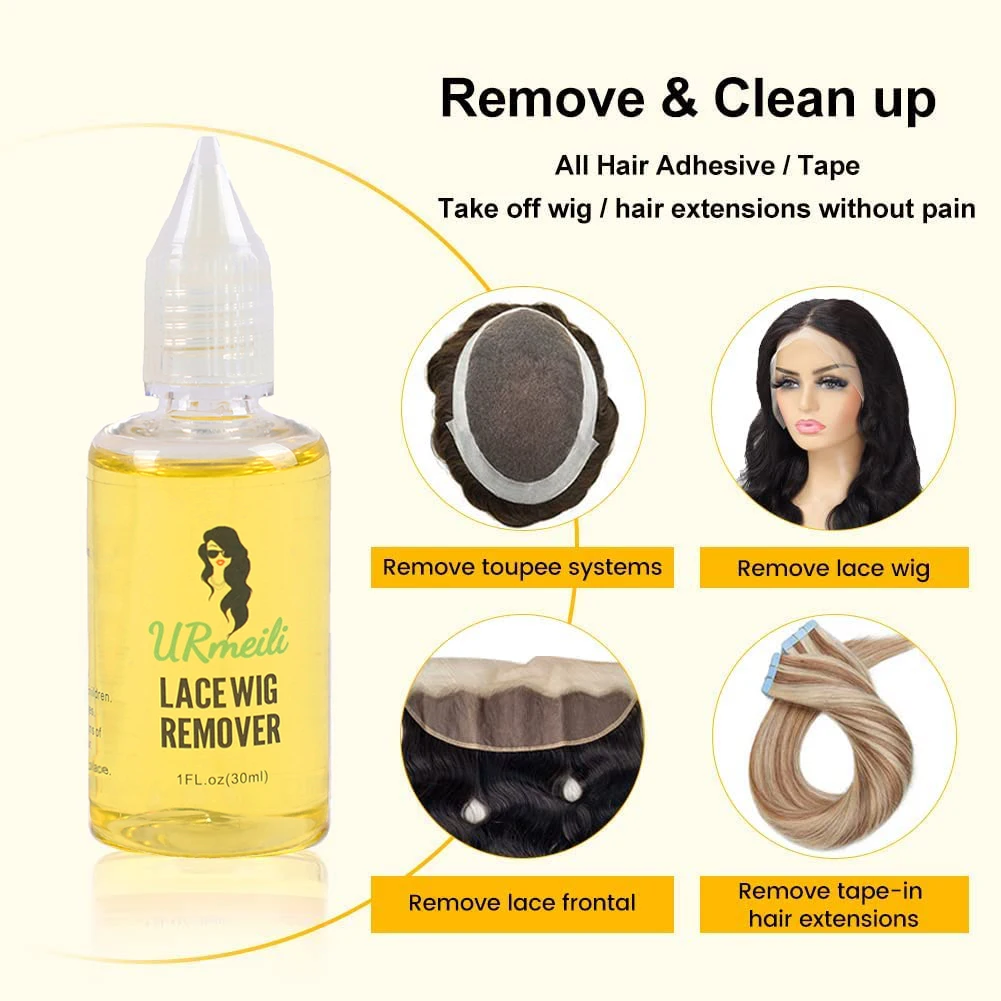 Kit de pegamento para peluca de encaje, 6 uds., con tinte de encaje en aerosol, conjunto de herramientas de instalación para peluca, incluye barra de cera para el cabello, adhesivo para encaje y removedor de pegamento