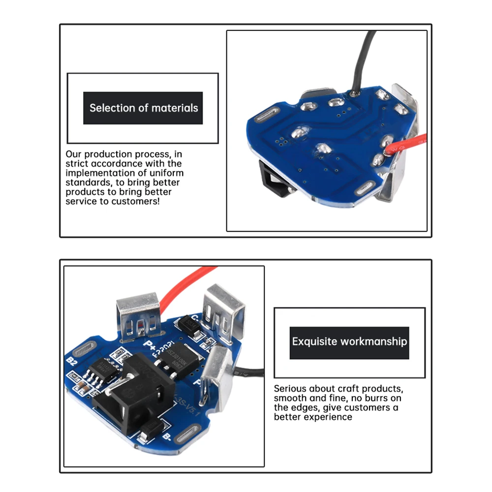 3S 12V Screwdriver Drill Battery Case Box Set with 18650 Hoder Brackets 3S 12V BMS Board Li-ion Battery Protection Board
