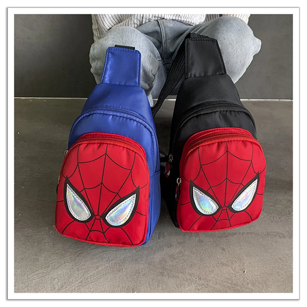 1 bolso de hombro informal para niños versión coreana para niños, bandolera cruzada de araña bonita de dibujos animados, mochila
