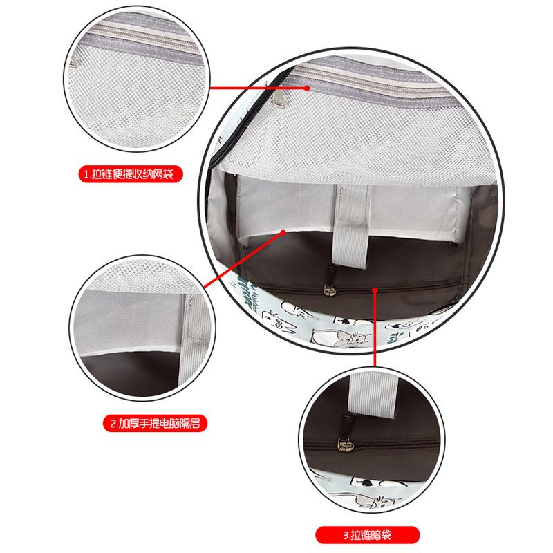 귀여운 고양이 소년 소녀 책 가방 학교 배낭 여행 Mochila 배낭 학생 Amime 배낭