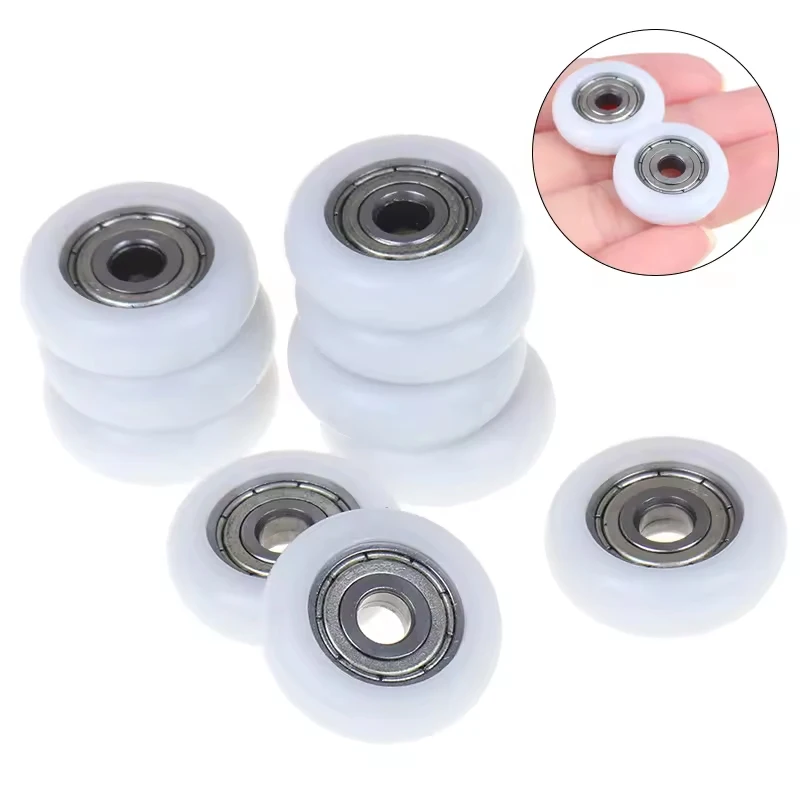 10pc porta do chuveiro rolo corredor roda substituição branco chuveiro polia 23mm diâmetro da roda para gabinetes de chuveiro doméstico