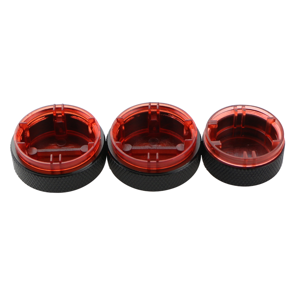 Para VW POLO 2002-2013 2014 MK4 MK5 9N 9N3 6R 3 unids/set perilla de aleación de aluminio AC perilla de Control de calor perilla de botón