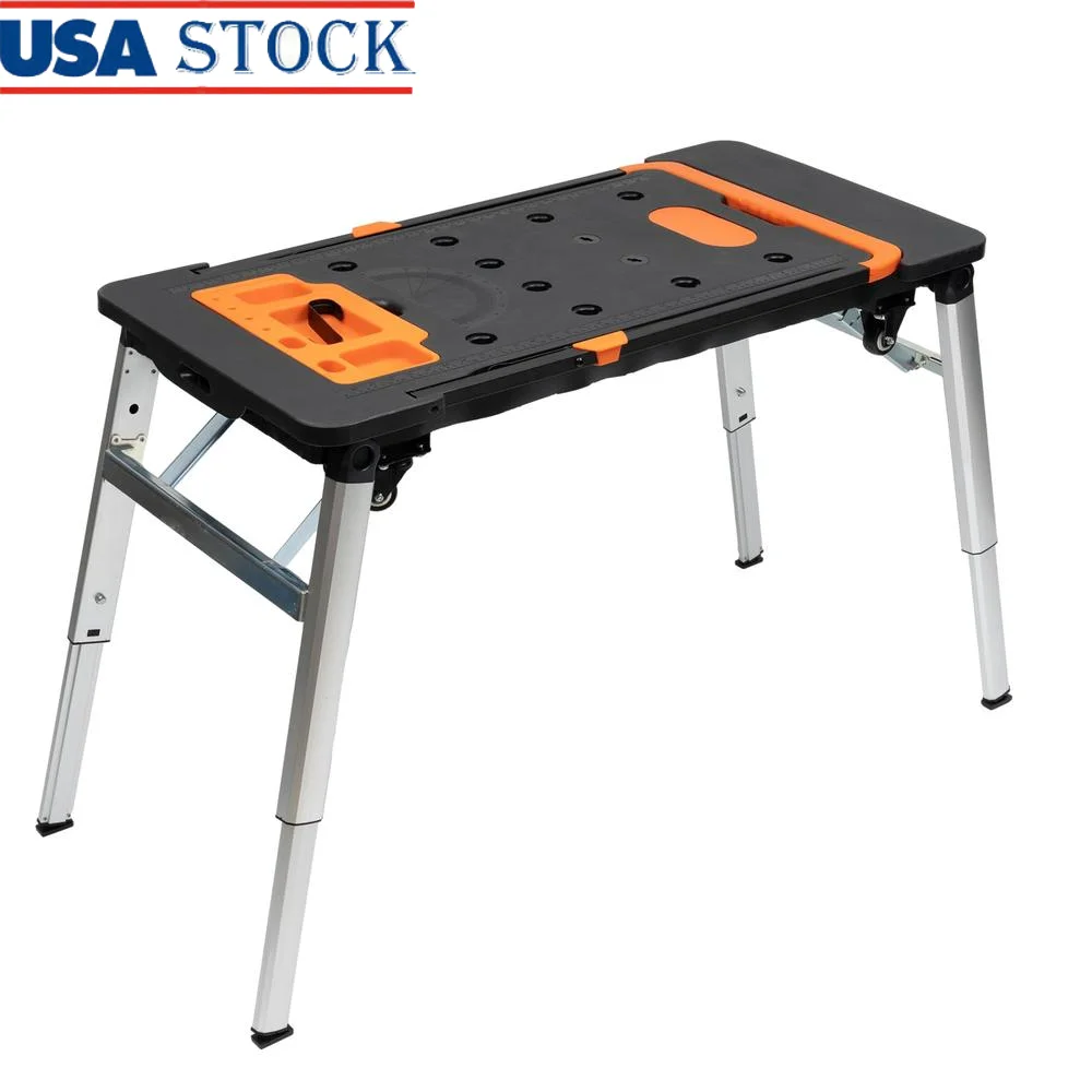 7-in-1 Multifunctional Portable Workbench Scaffold Cart Dolly Saw Horse Handcart Helper Stand