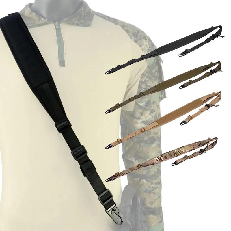 Hunting Rifle Tactical Sling Removable 2 Point Padded Combat Modular Shooting Equipment MC Strap Accessories