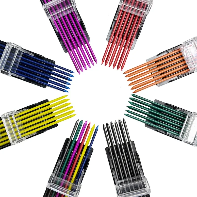 2.0 มม.สีเติมดินสอ 2B Erasable สีสัน Leads Art วาดภาพวาดเครื่องมือเครื่องเขียนนักเรียน 12 ราก/กล่อง