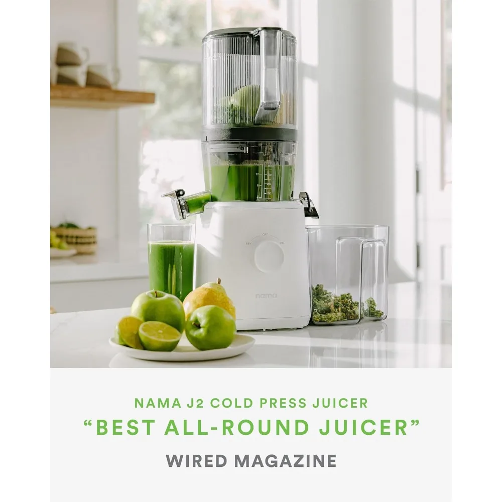 Cold Press Juicer,Feeding for Hands-Free Operation with Wide Mouth Hopper for Whole Recipe Loading,Zero Waste Masticating Juicer