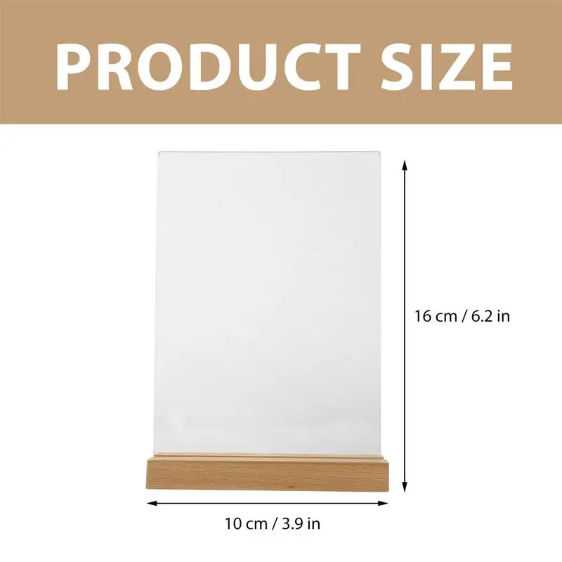 A5 A6 Acrylic Sign Holder Picture Frame Display Stand Clear Paper Holder Table Menu Stands For Wedding Office Restaurant