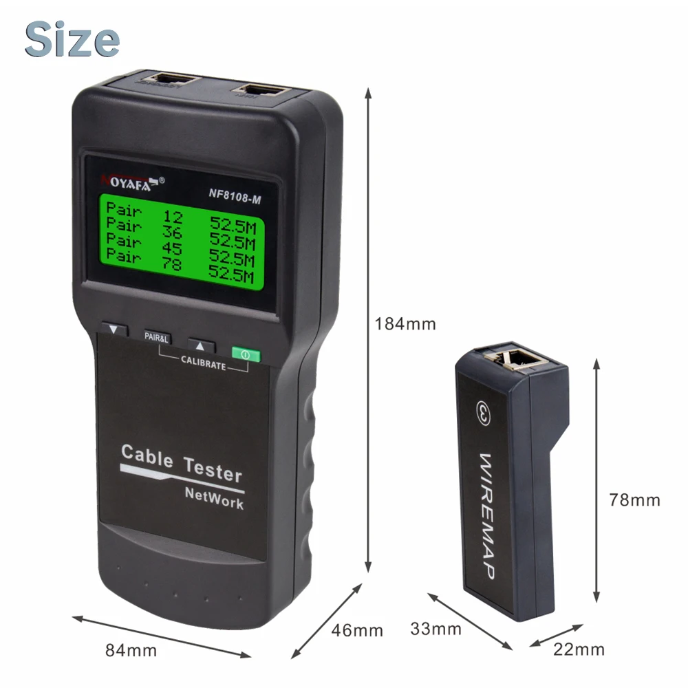 NOYAFA Mới NF-8108M Cáp Mạng Chuyên Nghiệp Rj45 Bút Thử Đo Chiều Dài Cabl Đa Năng Poe Mạng Dụng Cụ