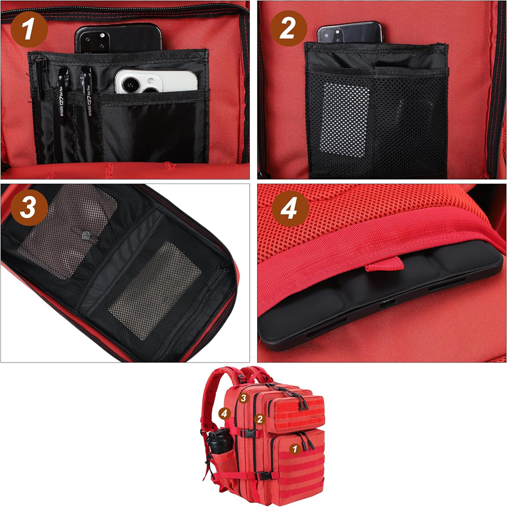 45L Tactical Backpack 3P Bag Assault Backpack Outdoor 3 Days Travel Waterproof Climbing Rucksack Camping Hiking Hunting Mochila