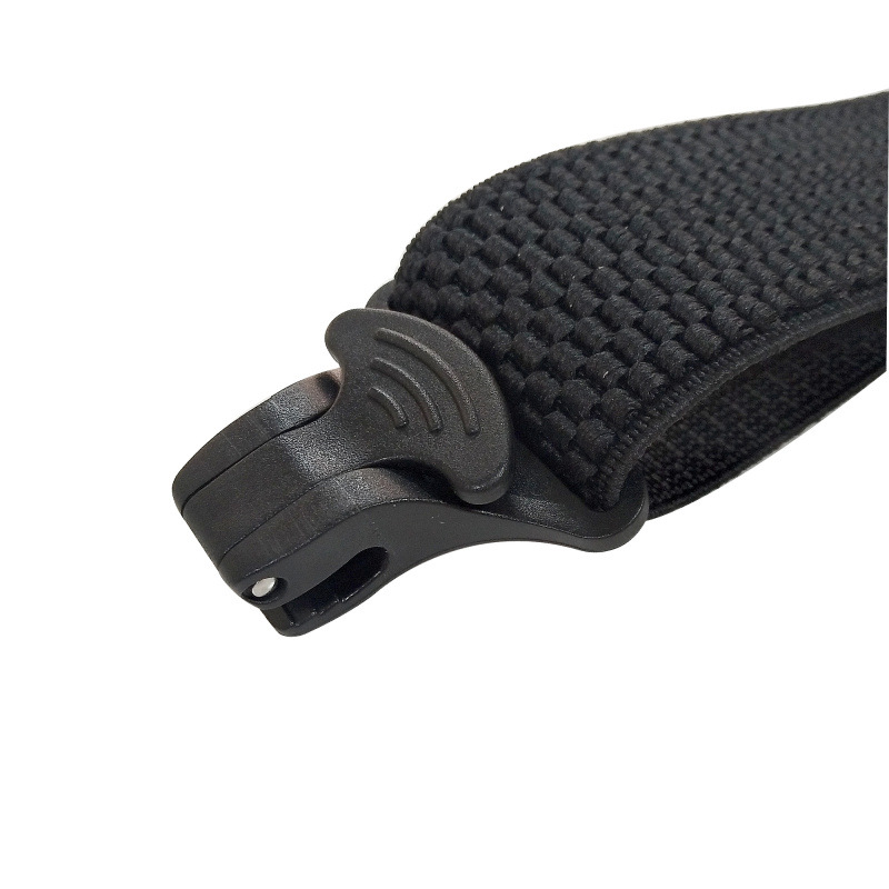 Heavy Duty werkbretels voor heren 3,8 cm breed X-back met 4 plastic grijpersluitingen Verstelbare elastische broekbroekbretels-zwart