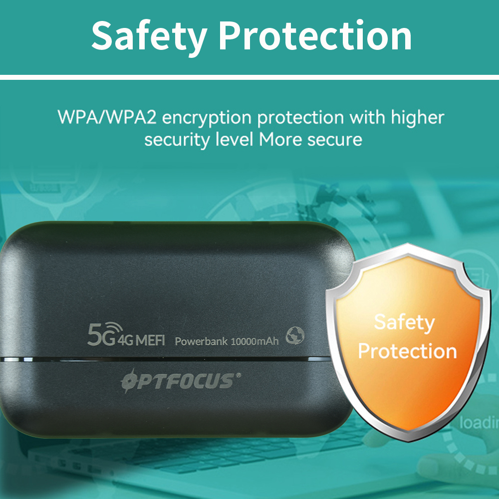 OPTFOCUS 4G lte Modem Portable routeur sans fil Powerbank USB TYPEC 4G carte SIM 10000Mah Modem MIFI 4G Mini point d'accès Wifi de poche
