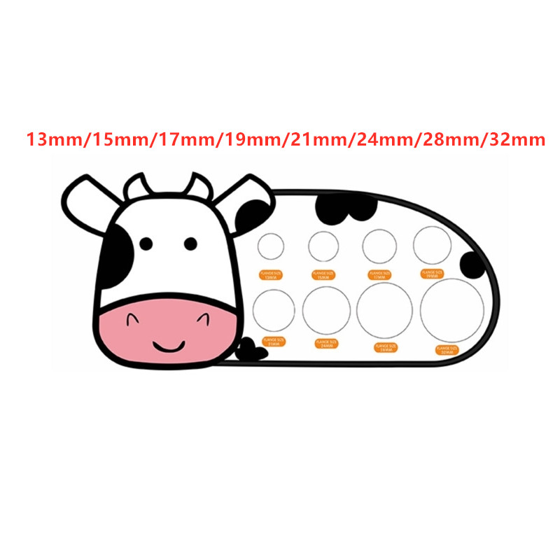 丸型シリコン乳首ポンプ,12サイズの乳首径,胸囲フォーム,測定カードサイズ測定