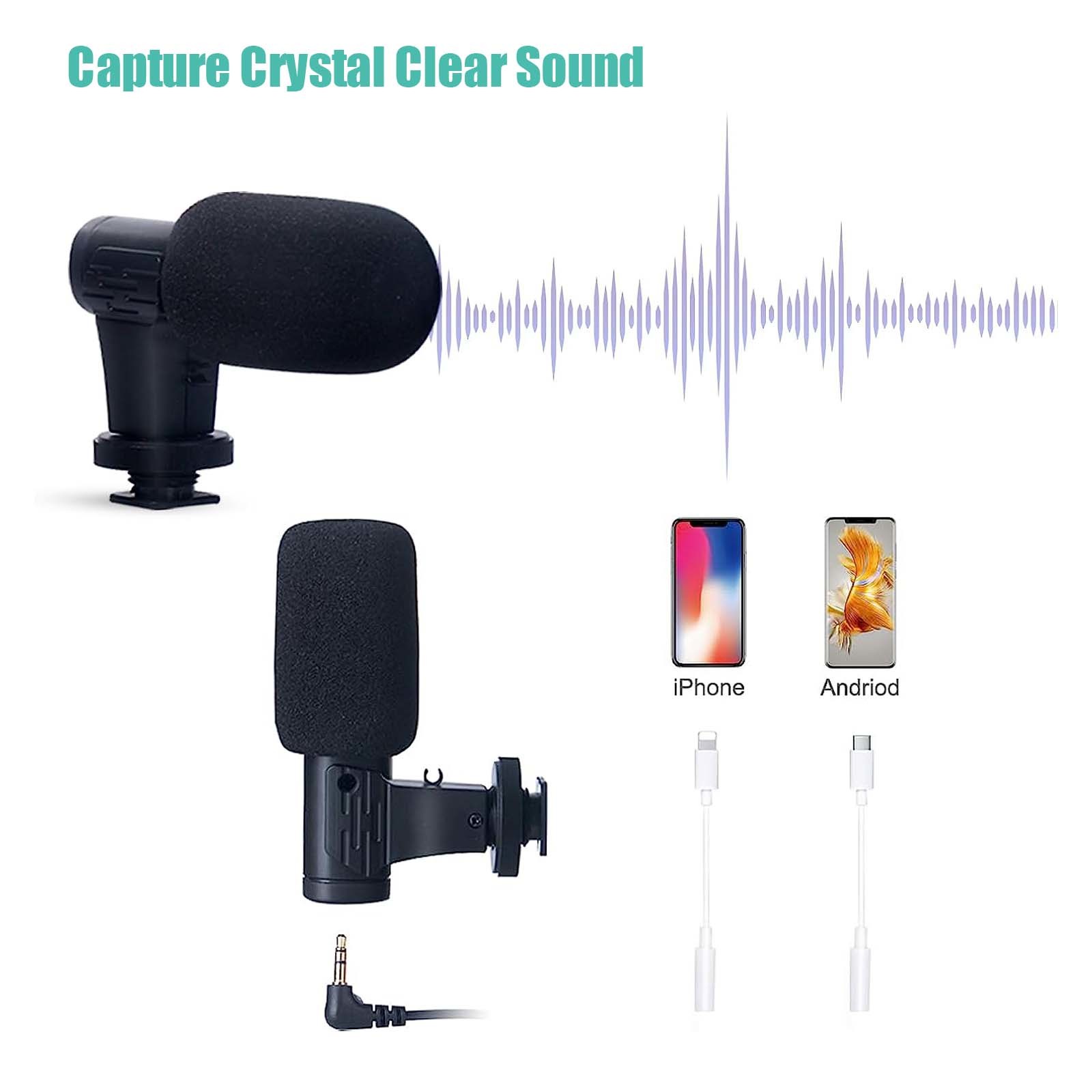 Kit de Vlogging para teléfono inteligente para iPhone Android con trípode Mini micrófono Starter Vlog kit para TikTok transmisión en vivo vídeo YouTube