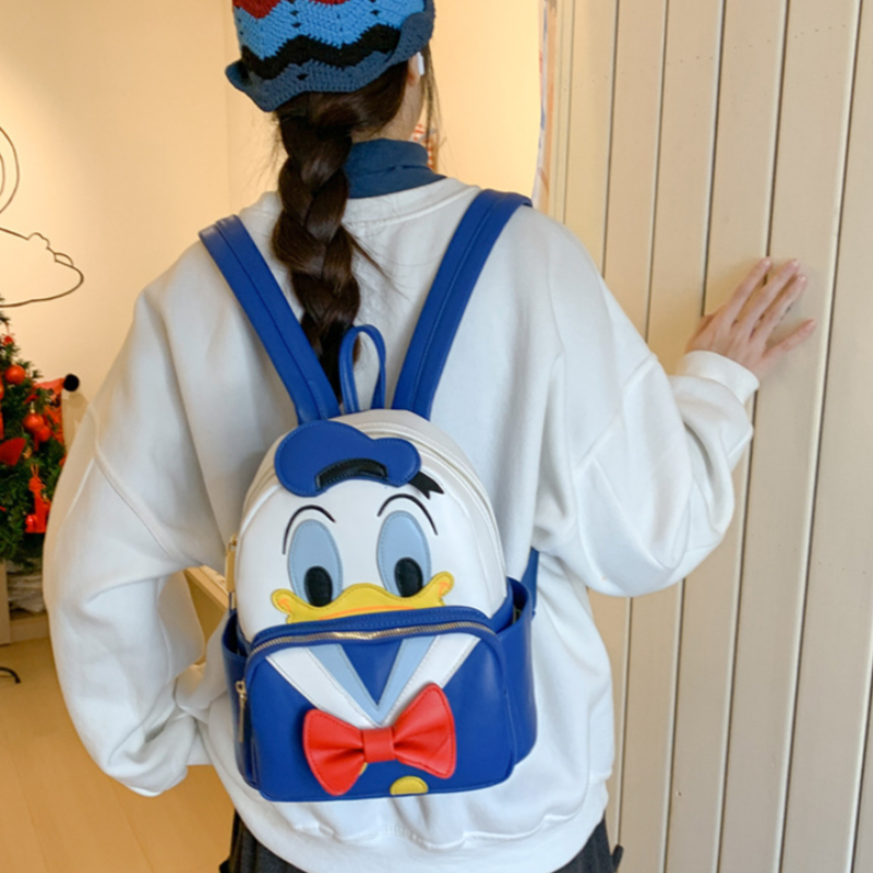 Disney's new 2025 cute cartoon print blue Stitch backpack cute street small satchel personalized backpack foreign style girl