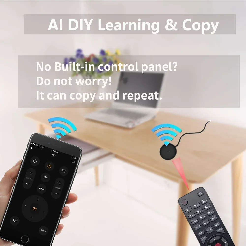 Tuya WiFi IR 원격 제어 TV 에어컨 용 스마트 범용 Alexa 원격 제어 Google 홈 Yandex Google과 함께 작동