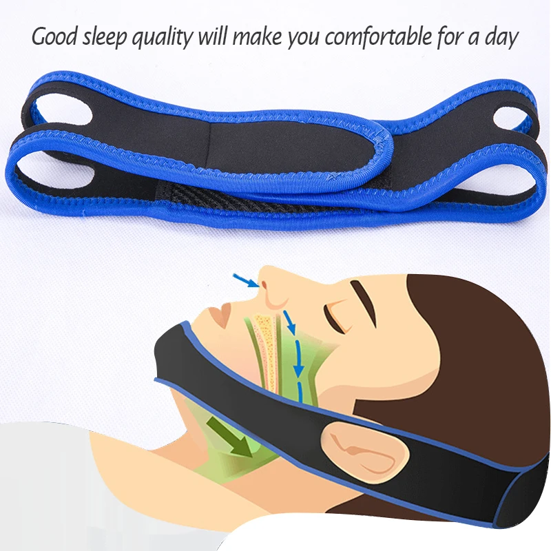 1PC CPAP Anti Schnarchen Kinn Strap Stop Schnarchen Einstellbare Schnarchen Gürtel Schlaf Apnoe Kinn Unterstützung Straps Gesundheit Pflege Schlafen hilfe Werkzeuge