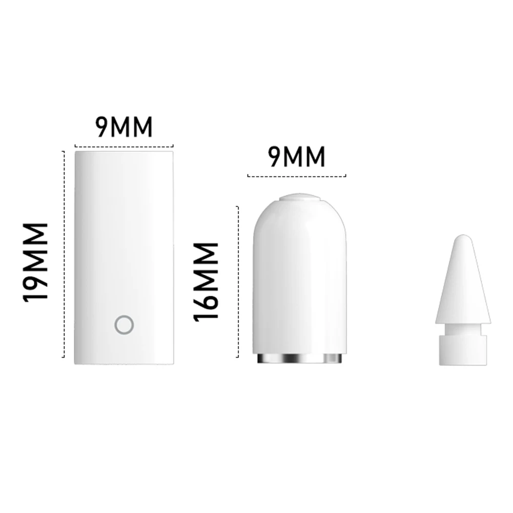 อะแดปเตอร์ชาร์จแบบ3-in-1หมวกดินสอแม่เหล็กชุดหัวปากกาสไตลัสเปลี่ยนชิปอัจฉริยะในตัวน้ำหนักเบาสำหรับดินสอ Apple 1