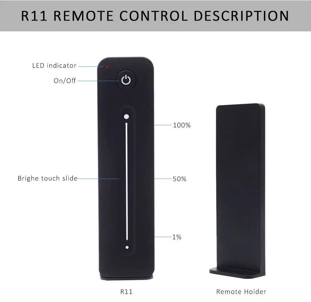 DC 5V 12V 24V 36V LED Dimmer for Single Color Strip Light V1 RF Dimming Controller with 2.4G Touch Panel Switch Remote Control