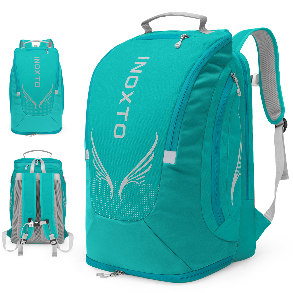 Tas Gym กันน้ำกีฬาผู้ชายกระเป๋าสุภาพสตรีกลางแจ้งแบบพกพา Ultralight โยคะ Gym กีฬากระเป๋าเป้สะพายหลังกระเป๋าแร็กเก็ต