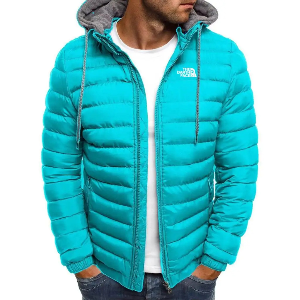 Chaqueta 2024 para hombre y mujer, Top cálido de algodón, abrigo de plumón resistente al viento, moda estampada, ligero con cremallera, estilo callejero de invierno