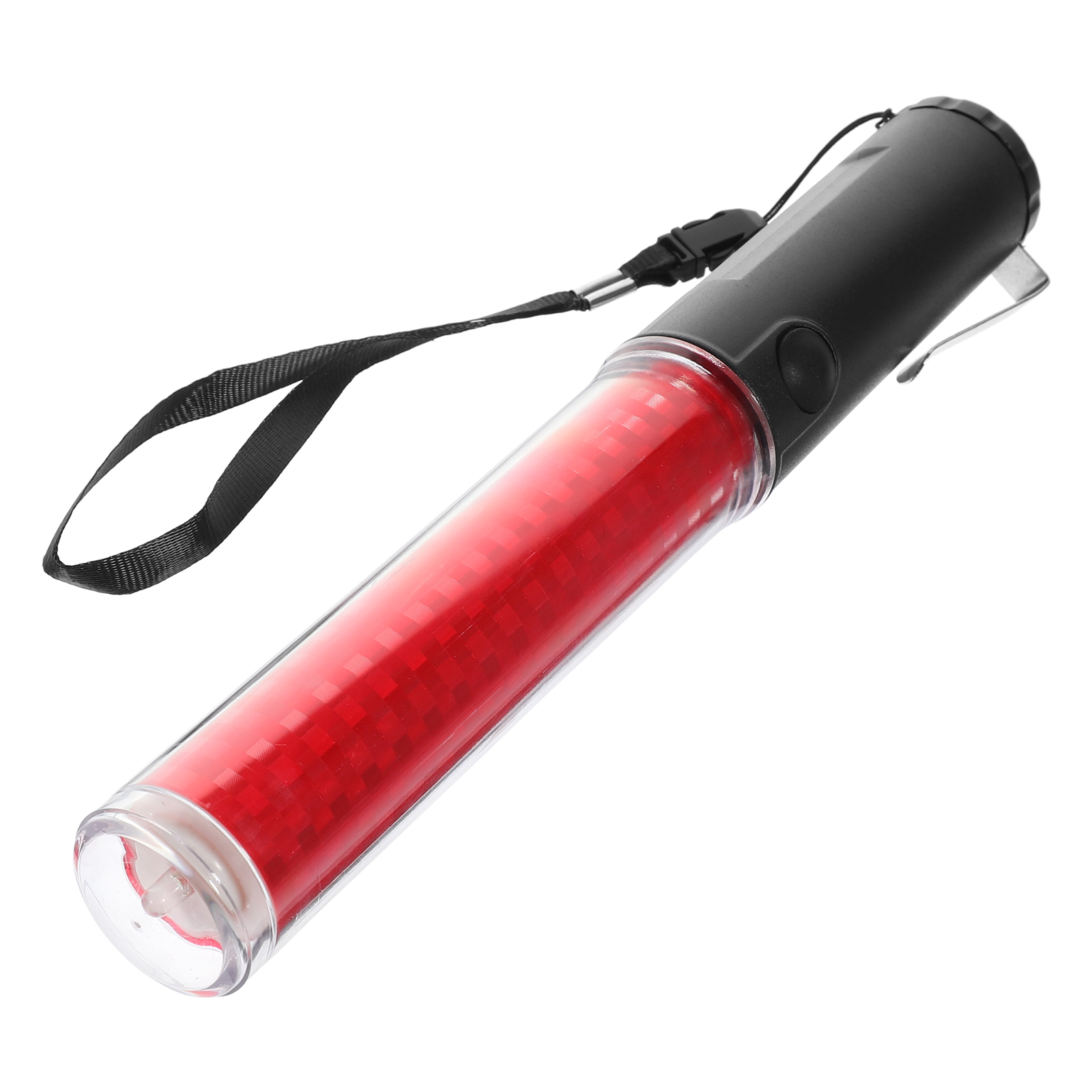 26cm Red Reusable Cheering Stick With Hook Led Warning Light For Concert Glow Stick Traffic Control Signal Wand Roadway