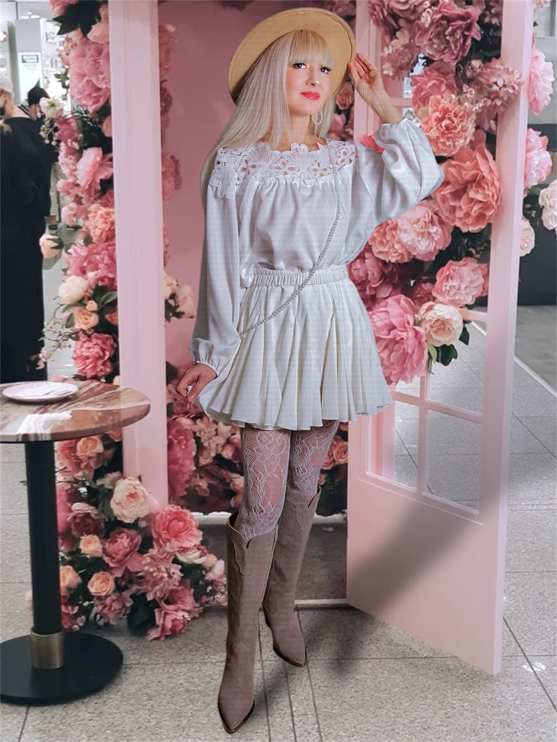 Spitze Mesh Frauen Hemd Stickerei Patchwork Blusen 2025, Frühling Langarm Tops Beiläufige Lose Blusen Weibliche Blusas Pullover