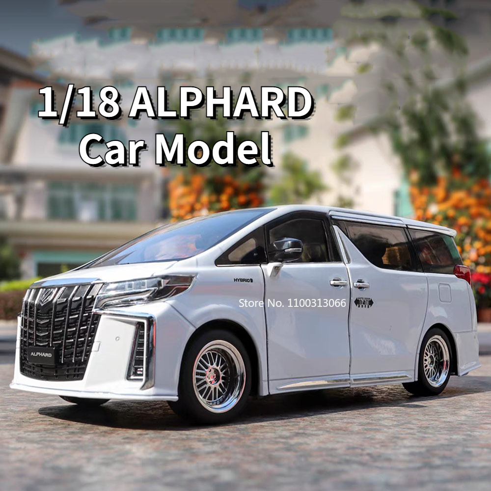 ビッグ 1/18 アルファード合金車モデルおもちゃドアオープンシミュレーション MPV 車のおもちゃ音と光プルバック車両男の子のギフト用