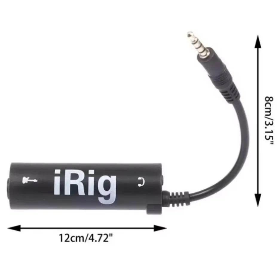 Convertitore I-Rig per interfaccia per chitarra calda Chitarra sostitutiva per telefono Interfaccia audio per chitarra Accordatore per chitarra Convertitore Irig per linea di chitarra