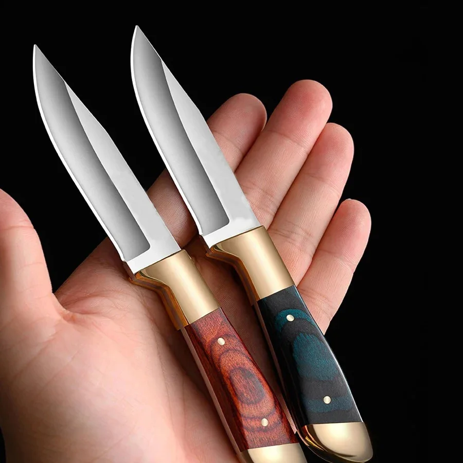 Couteau de poche portable pour désoCumbria extérieur, couteau à fruits tranchant, couteau à découper d'agneau, couteau de barbecue, couteau de survie, EDC