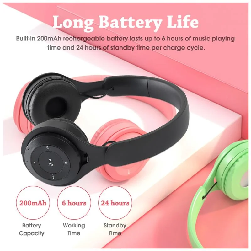 Y08 Drahtlose Bluetooth Kopfhörer Macaron Kopfhörer Stereo Stirnband Gaming Headset mit Mikrofon Gamer Mädchen Geschenk für Mobile Tablet