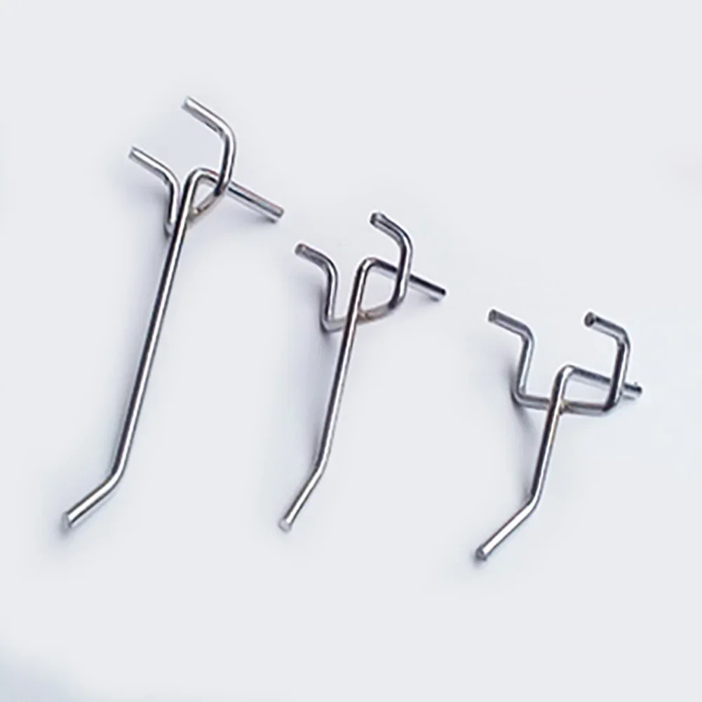 20pcs Wall Mount Home Shelving Accessories Easy Install Hanging Tool Garage Workshop Pegboard Hooks