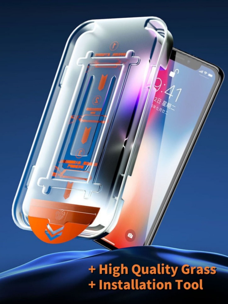 3pcs HD Dust Free Installation Screen Protector For iPhone 11 12 13 15ProMax 14Pro 16 Tempered Glass Screen Protector