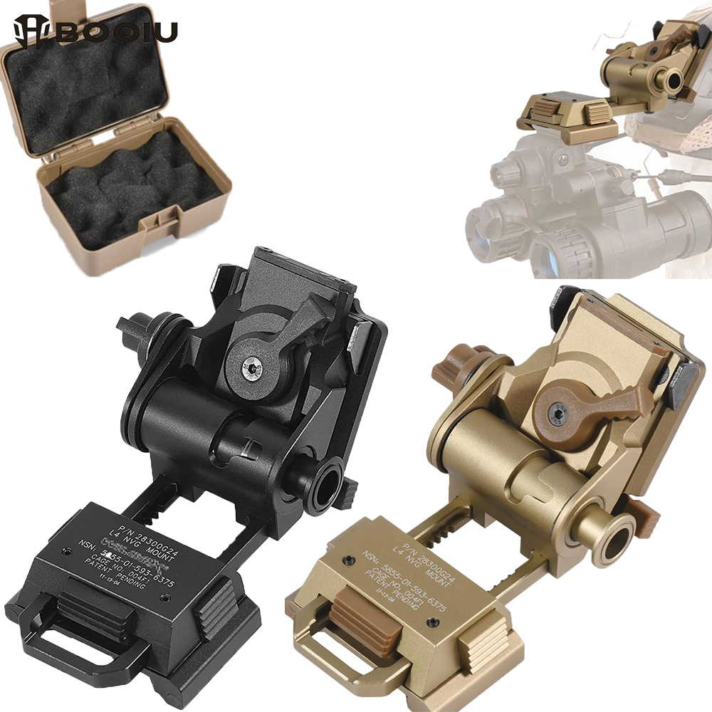 BOOIU L4G24 NVG металлический/нейлоновый держатель для шлема, крепление для очков ночного видения, спортивный тактический кронштейн для шлема на открытом воздухе для PVS15/18