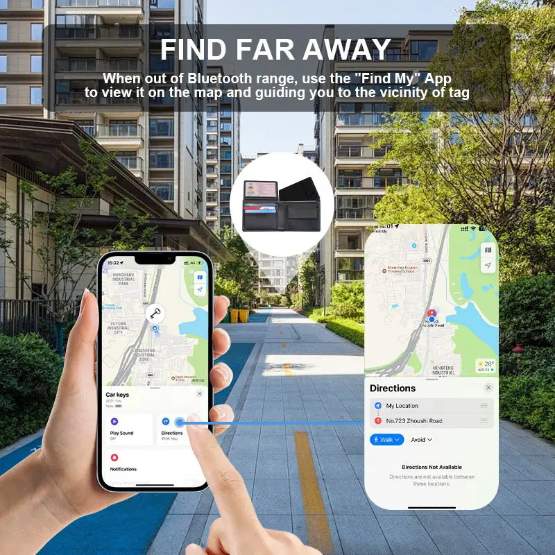 Voor Apple Smart Locator Gps Tracker Positionering Tag Bagage Paspoort Portemonnee Bluetooth Anti-Verlies Kaart Apparaat Werkt Met Vind Mijn