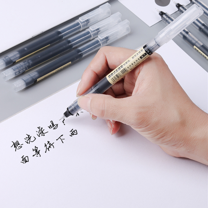 10 pezzi di alta qualità tipo ago penna gel penne a sfera liquide dritte perfetta cancelleria kawaii per forniture di scrittura scolastica/ufficio