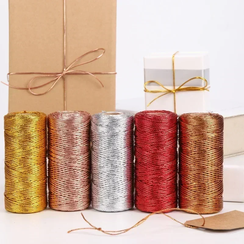 1.5mm 100M Gold Silver Macrame Cord Rope String do szycia DIY Rope 100M Macrame Rope String do szycia i rzemiosła Nici Sznurek