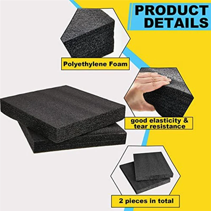 Newest Polyethylene Foam 16X12X2Inch Polyethylene Foam Sheet Thick Foam Padding Foam Inserts for Crafts Polyethylene Foam Pad