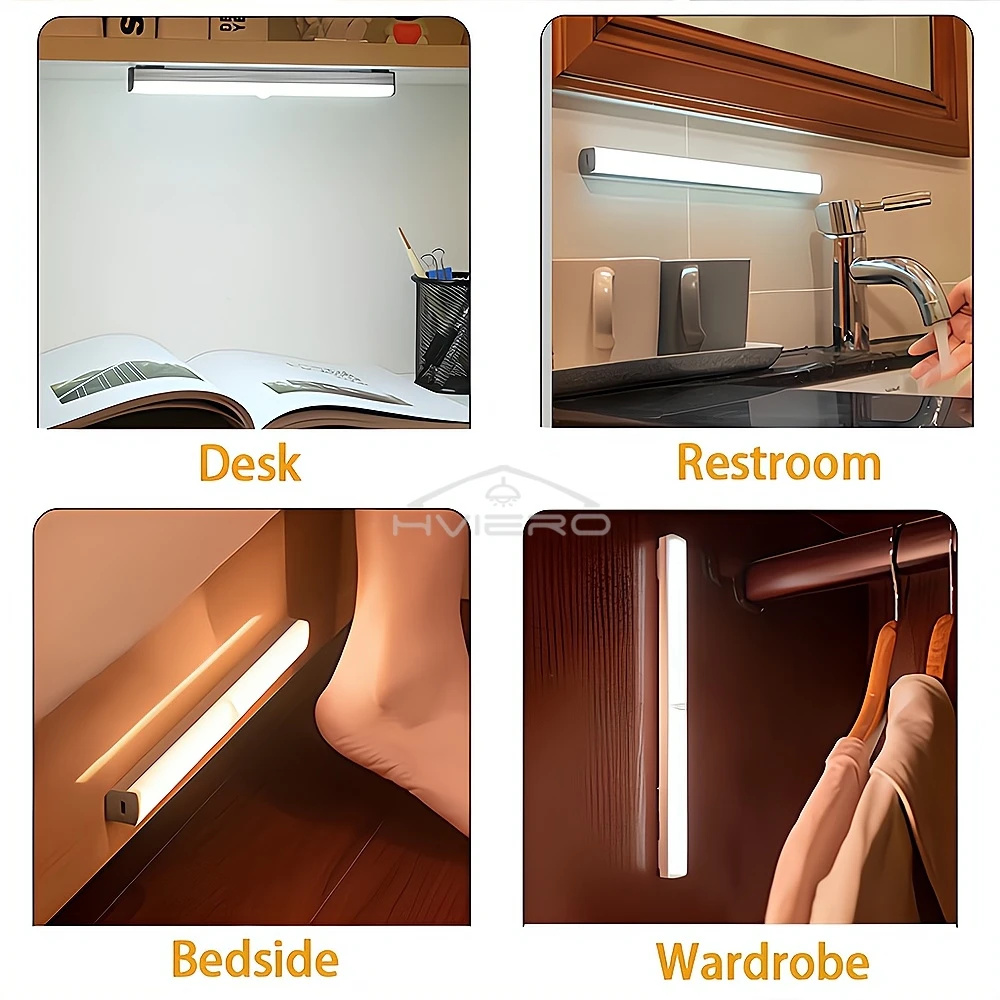 Liquidação_luzes noturnas sensor de movimento sem fio lâmpada led usb recarregável magnética para guarda-roupa quarto armário cozinha corredor tubo det