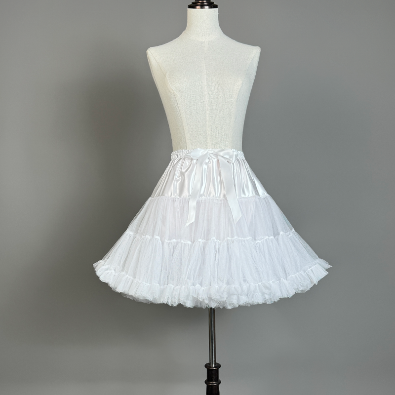 Woman Short Fluffy Petticoat Crinoline Lolita Tutu Under Skirt For Pleated Skirt Cosplay Wedding Prom Dress