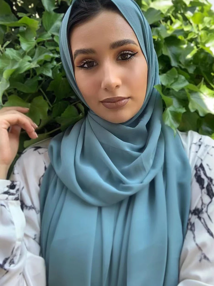 Liquidação_clássico muçulmano menina chiffon hijab cachecol feminino longo envoltório de cabeça para casamento hijabs cachecóis véu 180*70cm lenço_