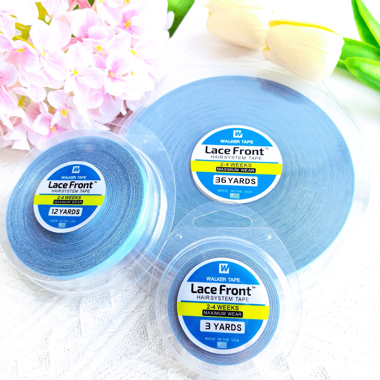 36/12/3 yards Haar Systeem Tape Dubbelzijdig Walker Tape Blauw Kant Voor Pruik Tape Voor toupet Transpiratie Ultra Hold Pruik Tape