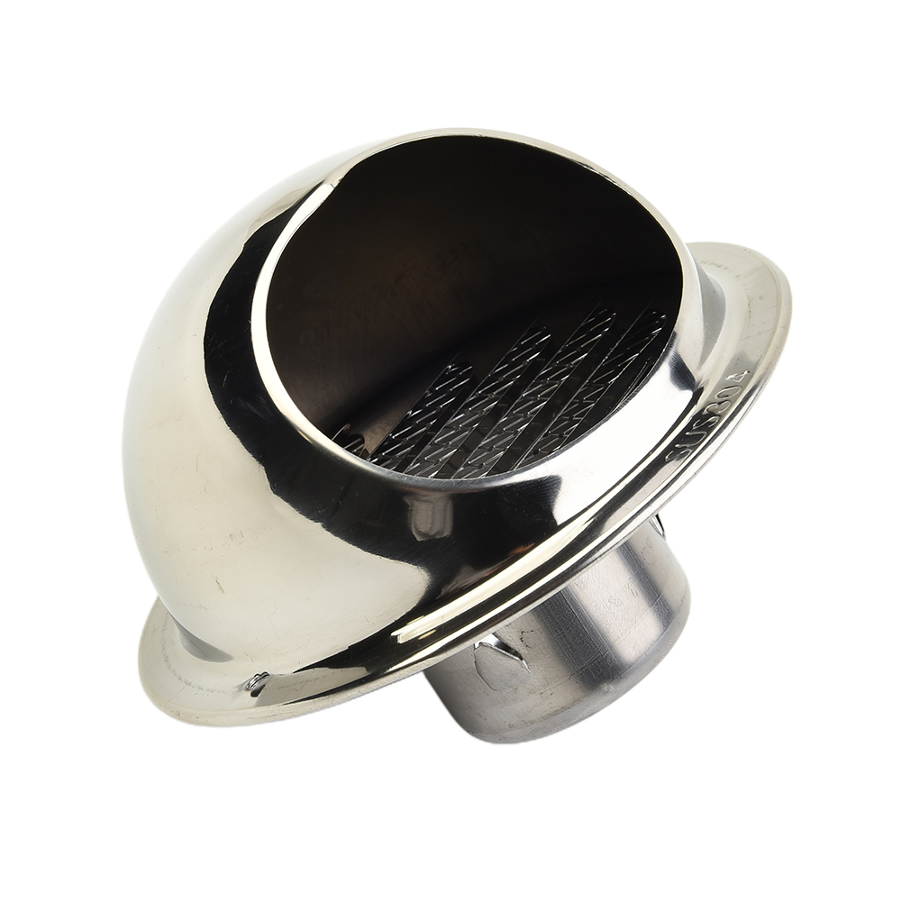 Edelstahl-Abluftgitter für Lüftungsschlitze, Lüftungsauslass, Heizung, Kühlung, wasserdichte Lüftungskappe, 50 mm