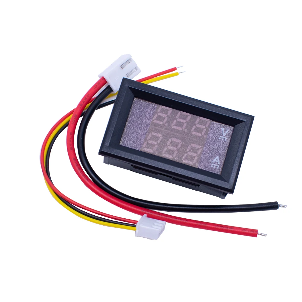 1/5S PCDC 0-100V 10A voltímetro Digital amperímetro pantalla Dual Detector de voltaje medidor de corriente Panel Amp Volt calibre 0,28 "rojo azul