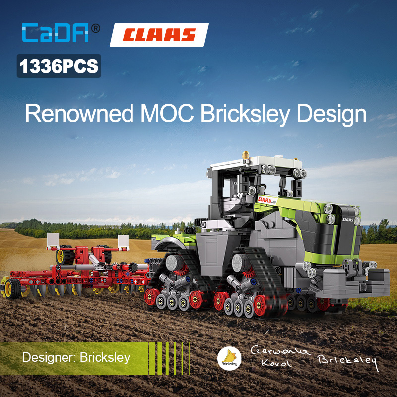 Cada 1336 個 1:32 有名な CLAAS 市農業車両ビルディングブロック MOC ブリックスリーデザイントラックレンガのおもちゃ子供のギフト