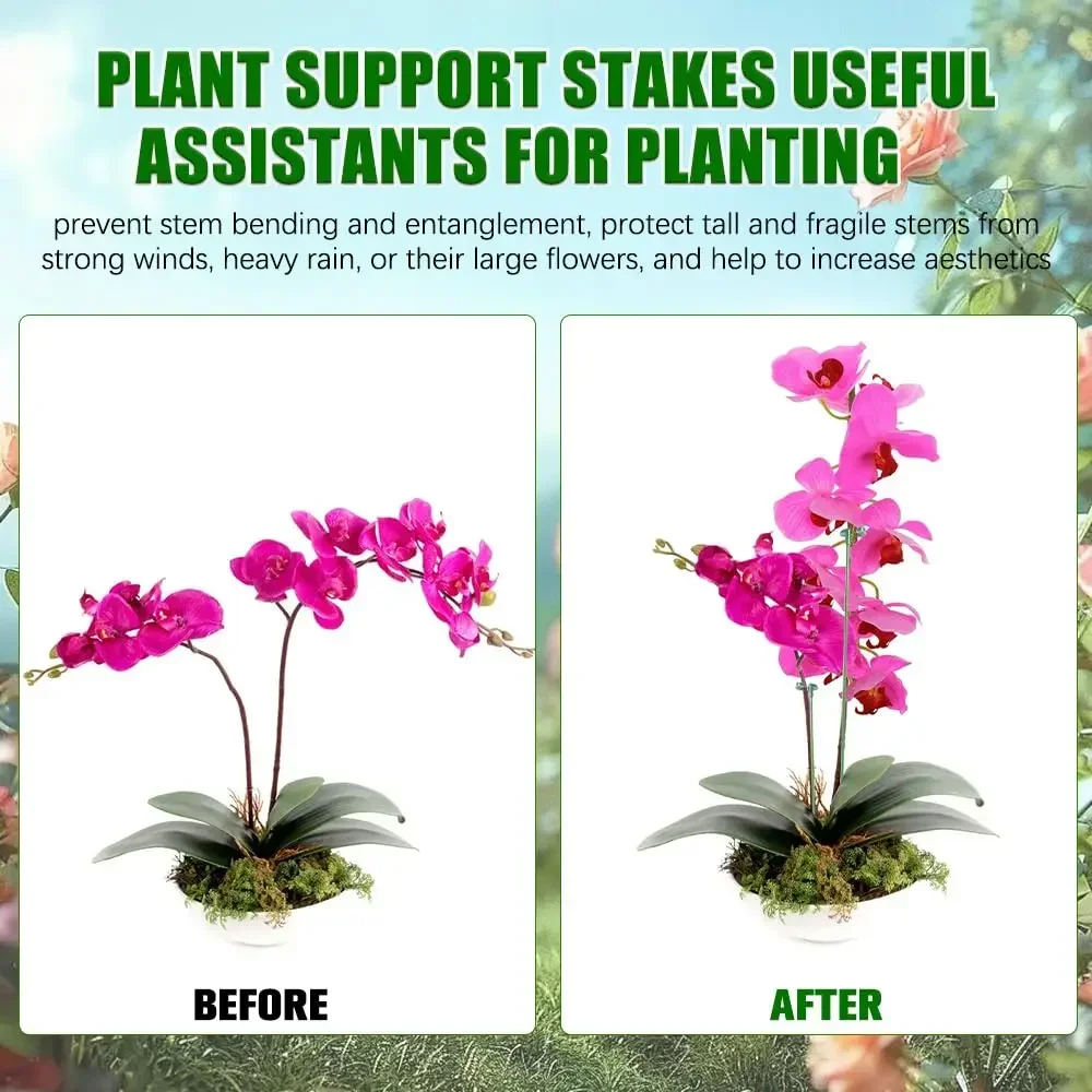 5/10PCS พืชรองรับขาตั้งผีเสื้อ Orchid ดอกไม้ Potted Fixing Rods Reusable ผักป้องกัน Fixing เครื่องมือสวน Su
