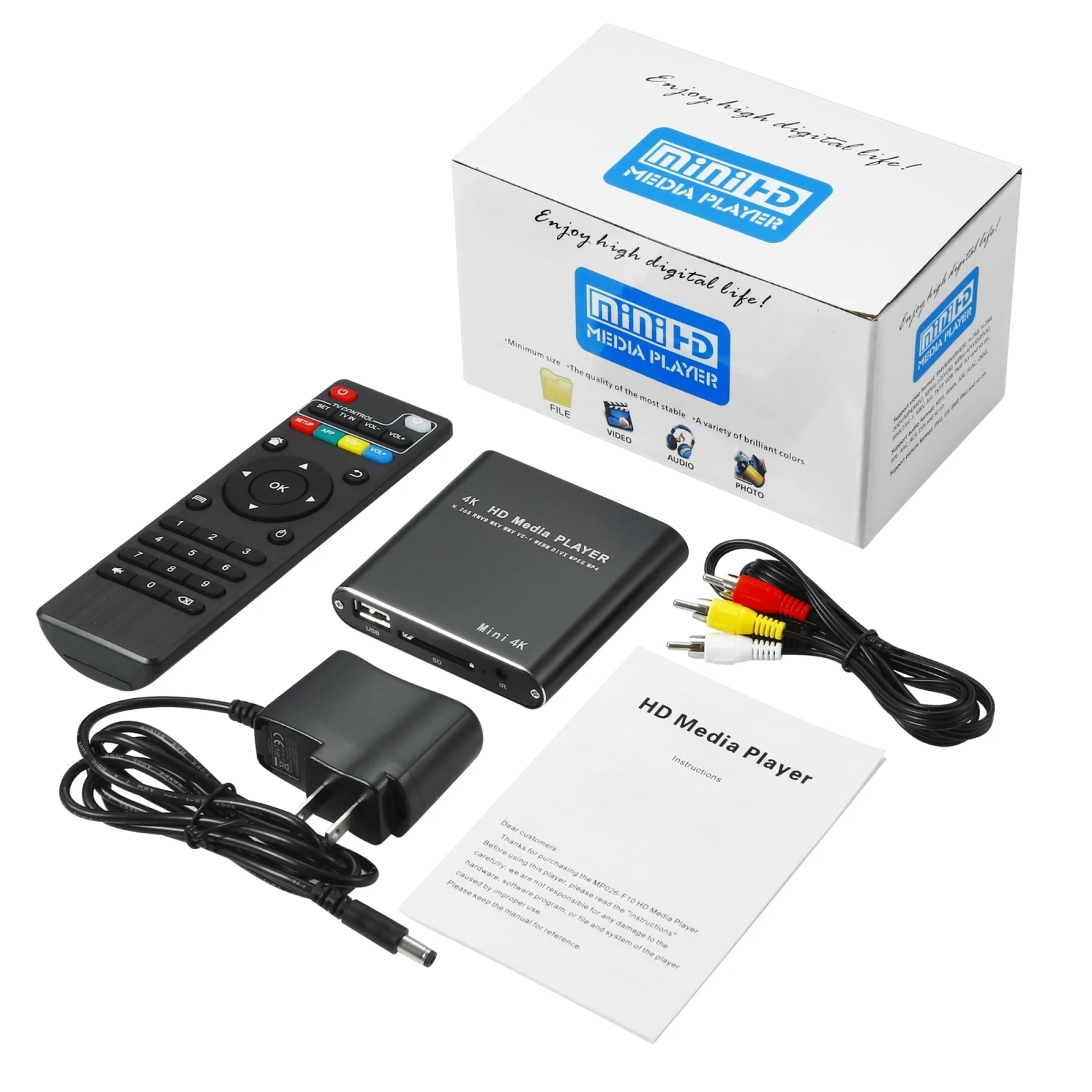 X9 HD Multimedia Speler 4K Video Loop USB Externe Mediaspeler AD Speler Auto Looping Afspelen Video Reclame TV Speler