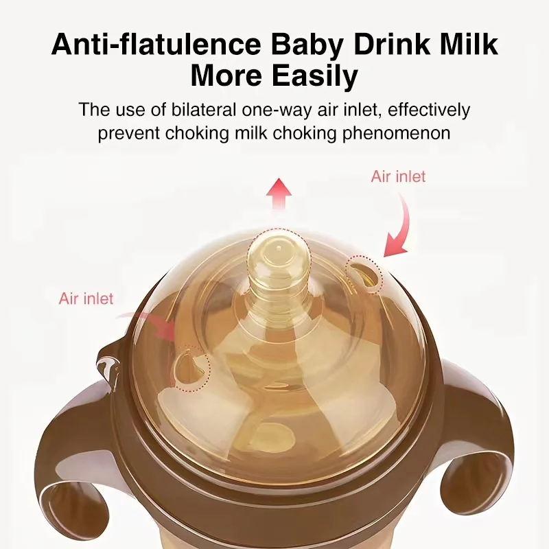 0-36 เดือนขวดซิลิโคนเด็กเลียนแบบ Breastmilk Design NANO ขวดน้ําขวดของขวัญที่สมบูรณ์แบบสําหรับทารกแรกเกิด DROP-proof
