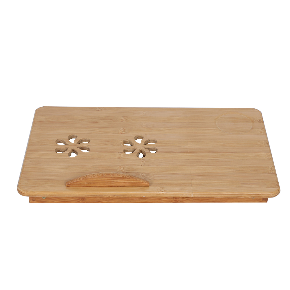 Bed Lap Desk Bed Lap Table Bed Table Adjustable Bamboo Rack Shelf Dormitory Bed Lap Desk Two Flowers Book Reading Tray Stand