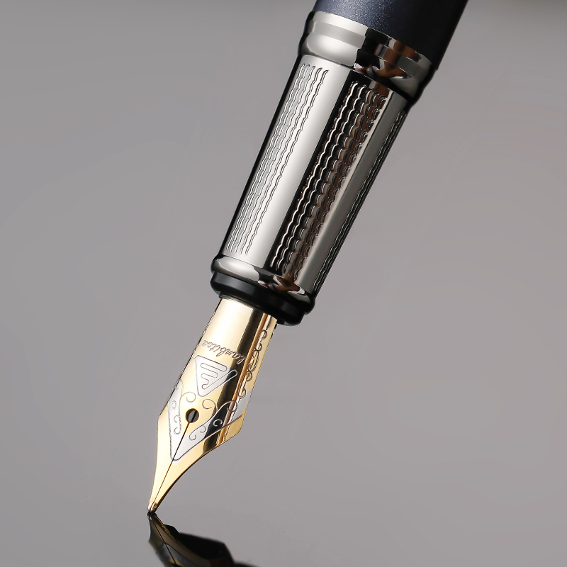 Stylo plume en métal forêt de haute qualité, belle Texture d'arbre, excellente écriture, stylo de bureau, fournitures de papeterie